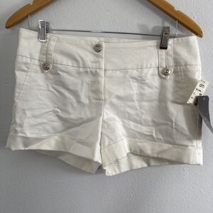 Somme Shorts Womens Large White Mini Cuffed‎ Spring Summer